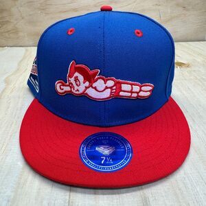 NEW Sankei Atoms Ebbets Field Flannels DNA Fitted Cap Hat Black sz 7 1/4
